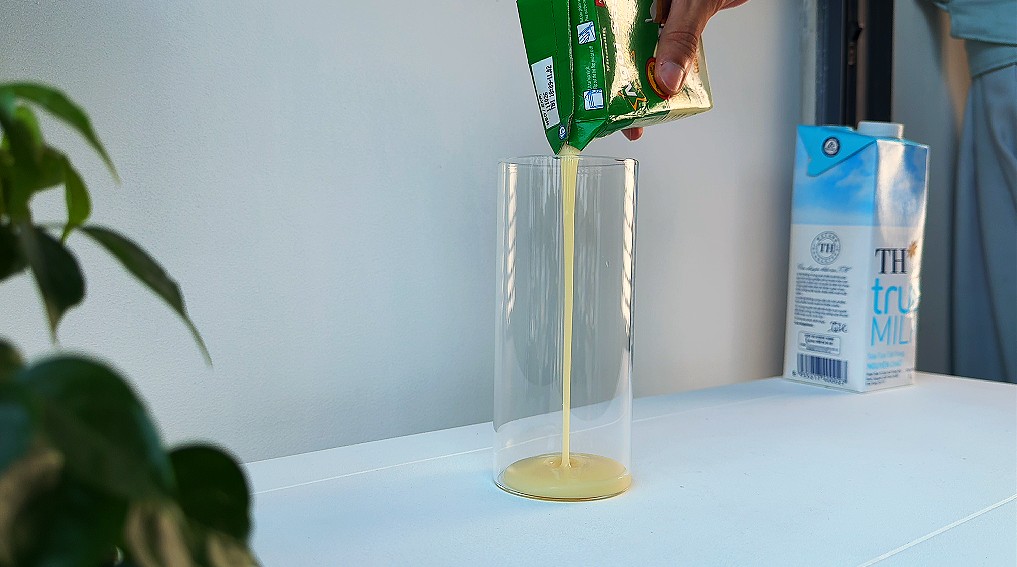 Add 25 g sweetened condensed milk